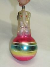 German Antique Figural Elephant On A Ball Vintage Christmas Ornament 1920s As Is picture