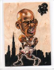2023 BREYER CRAZY CARICATURES MICHAEL JORDAN WOOD CHASE CARD  picture