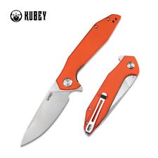 Kubey Nova Folding Knife Orange G10 Handle D2 Plain Edge Beadblast Finish KU117H picture