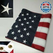 3' x 5' FT Embroidered U.S.A. American Flag with Brass Grommet HIGH QUALITY USMC picture