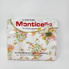 Vintage Cannon Monticello Full Fitted Sheet Field Flowers Style # 239 NOS picture