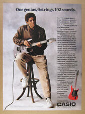 1988 stanley jordan photo Casio PG380 PG 380 Synth Guitar vintage print Ad picture