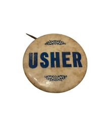 Vintage Usher Member Badge Pin picture