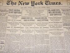 1915 JUNE 14 NEW YORK TIMES NEWSPAPER- COL. HOUSE BACK WILL SEE WILSON - NT 7702 picture