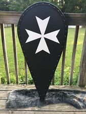 X-MAS GIFT Wood & Metal MEDIEVAL Kite Shield Knight Templar Shield picture