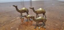 Set of 4 Vintage Miniature Brass Camel Figurines picture