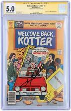 John Travolta Welcome Back Kotter Autographed Blue Comic Book CGC 5.0 picture
