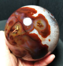 1630g Natural Red Agate Carnelian Colorful Agate Crystal Sphere Healing WD317 picture