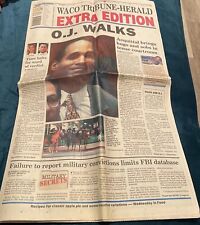 Waco Tribune Herald Oct 3, 1995 Special Edition Complete Newspaper “OJ Walks” picture