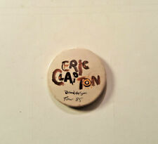 ERIC CLAPTON Behind The Sun Tour 1985 Pinback Vintage Button RARE 1.5