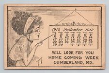 ARTIST SIGNED Guy Neff Homecoming Week 1912 Cumberland MD Vintage Postcard 4F picture