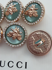 Gucci  buttons 6 pcs  metal 17 mm 0,6 inch  metal  Imerald bees picture