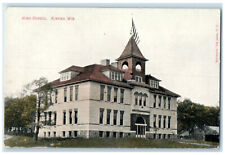 c1910 High School Building Almond Wisconsin WI Posted Antique Postcard picture
