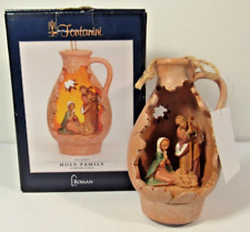 New 2019 Fontanini 4.5 Inch tall LED Holy Family Pot Ornament 56384 Box Tag picture