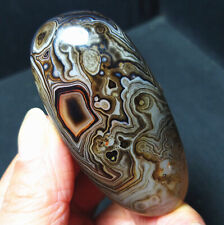 TOP 74G Natural Polished Silk Banded Lace Agate Crystal Madagascar  B156 picture
