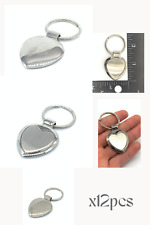 Heart love keychain Engravable Blank Heart Blank Canvas gift Unisex x12pcs picture