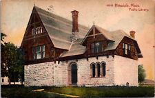 Postcard Public Library in Hinsdale, Massachusetts picture