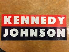 ORIGINAL 1960 John F. Kennedy / Lyndon B. Johnson Window Sticker  picture