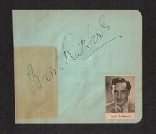 Basil Rathbone Original Signed Autograph Album Page The Adventures of Robinhood picture