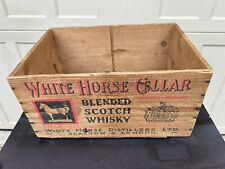 Vintage White Horse Cellar Scotch Whisky Wood Crate Box picture