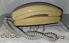Vtg GTE Desk Table Push Button Phone Telephone Gold picture