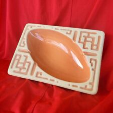 Hyalyn Ashtray RARE Yellow & Orange Pottery 703 USA MADE Vintage 1950s picture