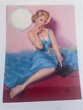 Vintage 1950's Pinup Girl Picture by Earl Moran- Flirty Blond Waiting For Call picture