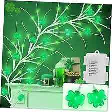 6 FT St.Patrick's Day Garland 54 LED Lights St. Patrick's Garland Timer 8  picture
