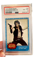 1977 STAR WARS #58 HARRISON FORD AS HAN SOLO PSA 8 NM MINT picture