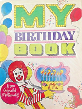 VERY HARD TO FIND Ronald McDonald Birthday Book - BRAND NEW, MINT CONDITION picture