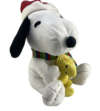 2011 Gemmy Peanuts Snoopy Woodstock Christmas Animated Plush Stuffed Animal 12