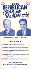1952 EISENHOWER and NIXON vintage presidential campaign brochure VOTE REPUBLICAN picture