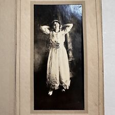 Vintage Portrait Photo Pretty Woman Posing Arms Up Smiling Hair Band c1920’s picture