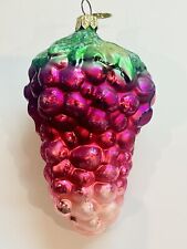 RARE CHRISTOPHER RADKO “Grape Bounty” Glass Christmas Ornament Year 2000 picture