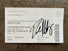 signed in person DRAKE MILLIGAN ticket from first show ever in CANADA  with COA picture