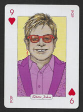 Elton John music playing card single swap nine of hearts - 1 card picture