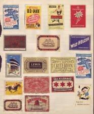 Nice Lot of 17 Unsorted Vintage Brands European Matchbox Labels picture