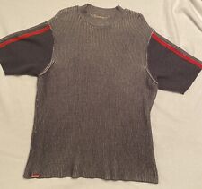 Disney Parks Marvel Knitted  Short Sleeve Sweater Shirt Ribbed Grey Large picture