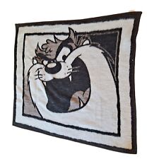 Vintage Looney Tunes Owen Blanket Taz Tasmanian Devil Brown Acrylic Blend Soft picture