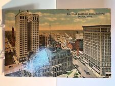 Detroit, Michigan - City Hall and Dime Bank Building - Aerial Postcard c1914 picture