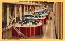 Hoover Boulder Dam Powerhouse Nevada Wing Linen Postcard UNP VTG Curt Teich picture