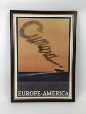 1930’s Cunard “Europe - America” Travel Poster (19”x27”) - 1989 Reproduction picture