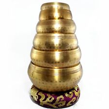 6 Pcs Set Hand Hammered Casting Singing Bowl Chakra Bronze Tibetan Healing Nepal picture