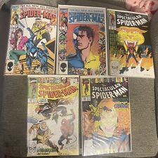 10 Vintage Marvel Comics Lot Spiderman 1986 1990 5 Different Issues picture