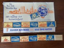 1964-65  NY World’s Fair,  Matchbox Set w/ Gold Tips & 6 extra match boxes picture