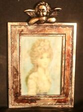 Vintage Brass Photo Frame With Princess Photo Adorned Angel Engraved Egyptian picture