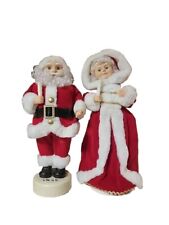 Vintage Telco Motionettes of Christmas 18” Mr & Mrs Santa Claus READ picture