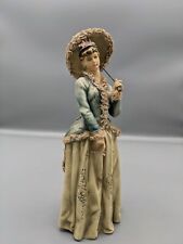 Vintage Italy Borsato Lace Porcelain Lady With Umbrella Figurine Rare 8.5