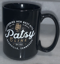 PATSY CLINE COFFEE MUG CUP TEA 2 SIDED BLACK NASHVILLE TN PERFORMING HER HITS picture