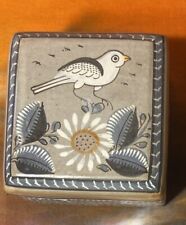 TONALA  Mexican Pottery Jewelry Box Ceramic Hand Crafted Signed Jimon 3 1/2”. @@ picture